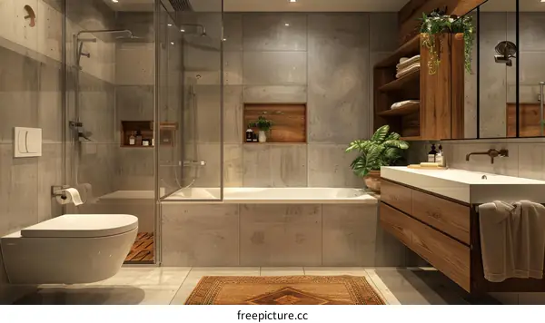 Modern Rustic Bathroom Interior Design