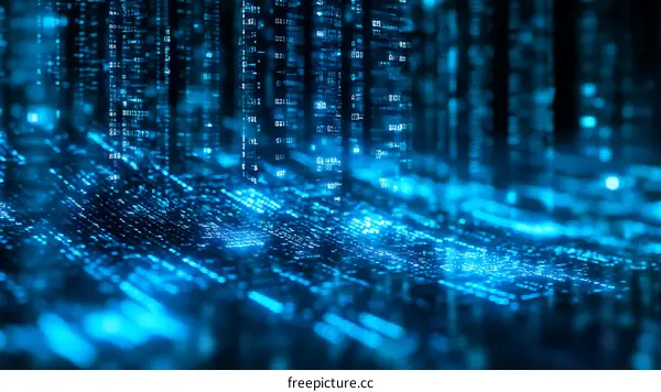 Abstract Digital Code Flow Illustration