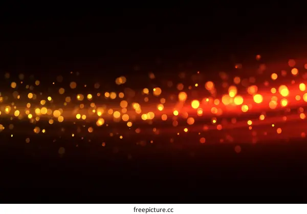 Abstract Bokeh Background with Warm Light Effects