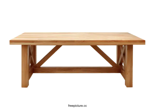 [Transparent Background PNG]Rustic Wooden Dining Table Design