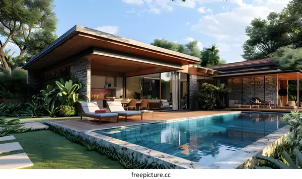 Modern Tropical Villa With Swimming Pool