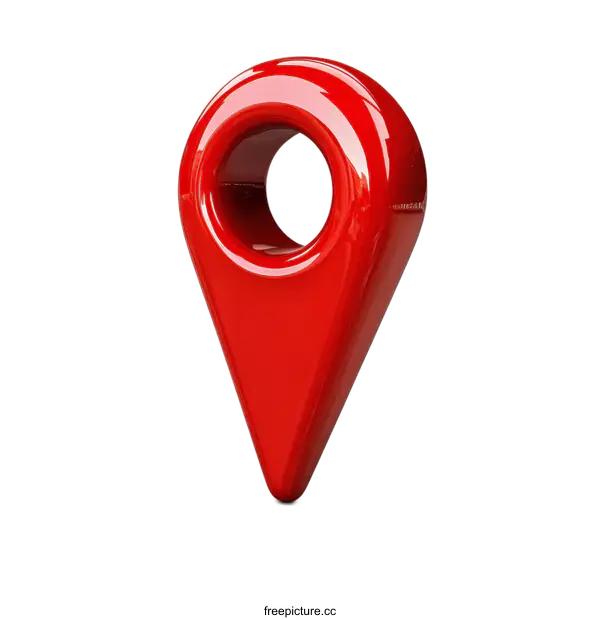 [Transparent Background PNG]3D Red Location Marker Illustration