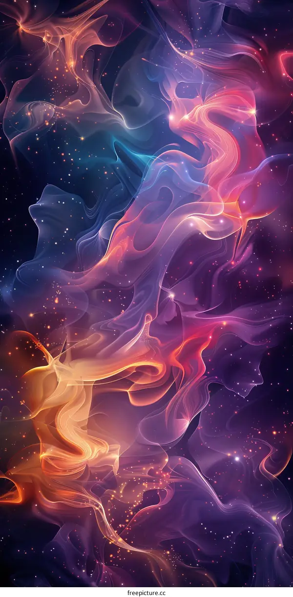 Abstract Colorful Nebula Cosmic Space Artwork