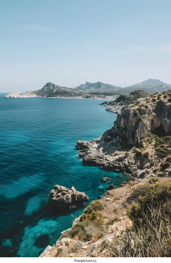 Clear Blue Water Sea Coast View