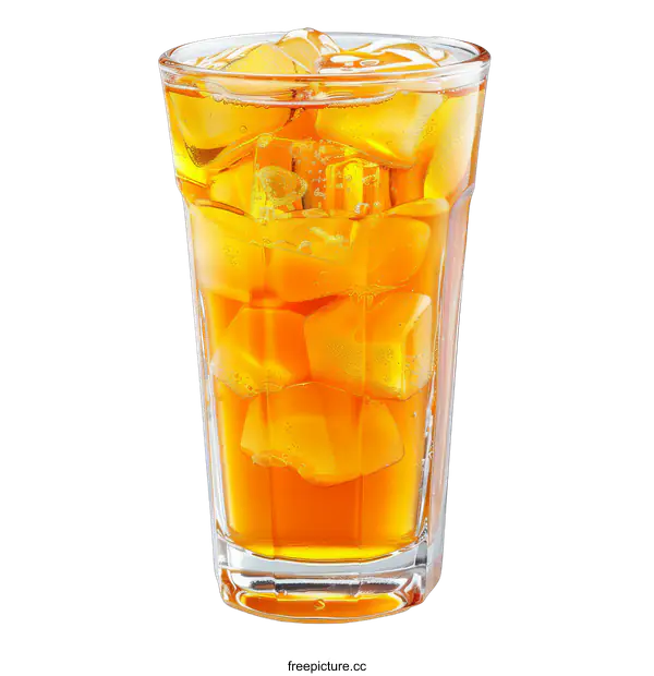 [Transparent Background PNG]Glass of Iced Tea on transparent background