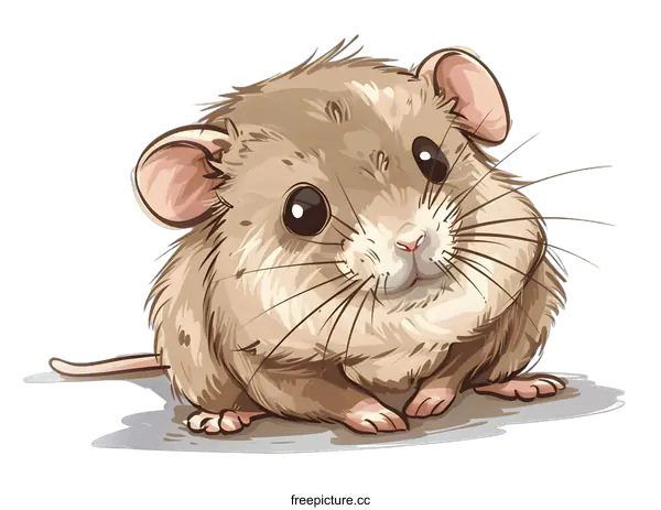 [Transparent Background PNG]Cute Cartoon Illustration of a Hamster