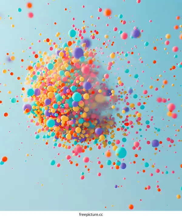 Colorful Abstract Bubble Explosion
