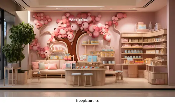 Pink and Whimsical Store Interior
