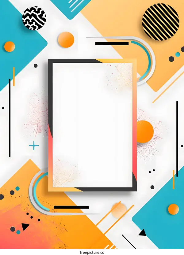 Abstract Geometric Shapes Background Design with Blank Space