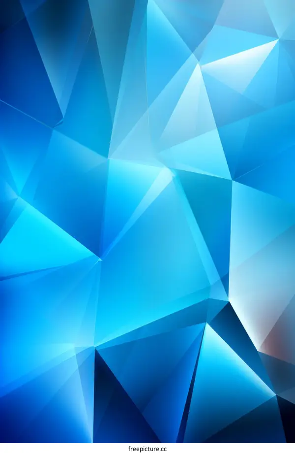 Vibrant Abstract Blue Geometric Polygons