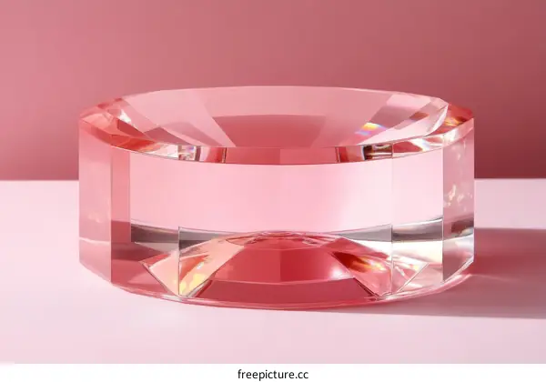 Pink Crystal Bowl Decorative