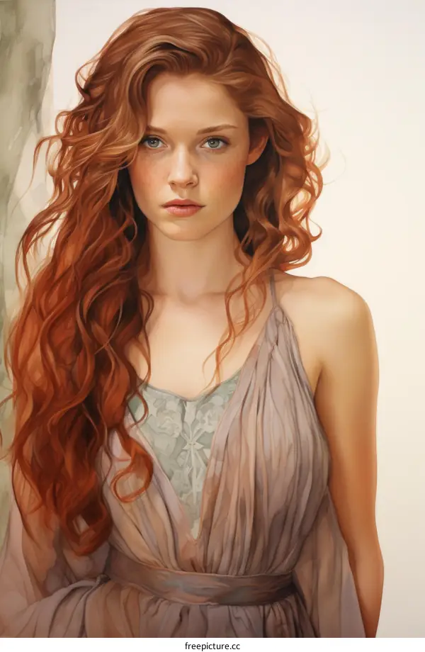 Portrait of a Beautiful Redhead