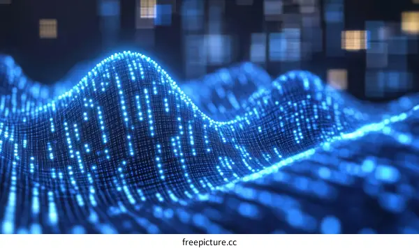 Abstract Digital Waveform Illustration