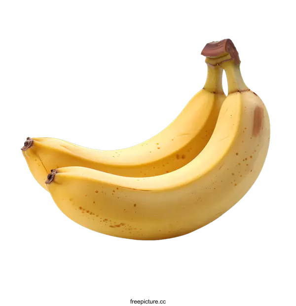 [Transparent Background PNG]Two ripe bananas on white background