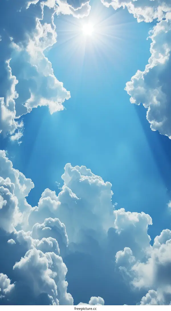 Blue sky and white clouds