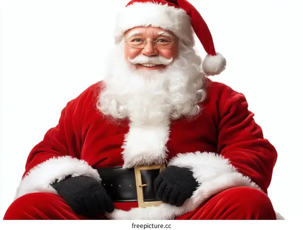 Santa Claus Portrait Smiling and Happy
