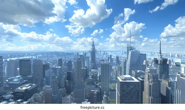 New York City Skyline on a Sunny Day