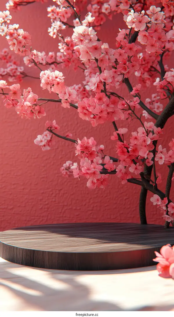 Pink Cherry Blossom Display Stand
