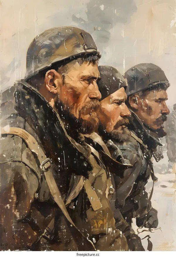 Three Soldiers In Winter
