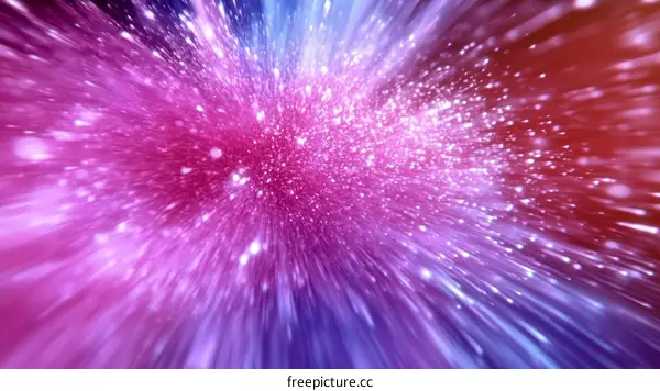 Abstract Colorful Burst of Light