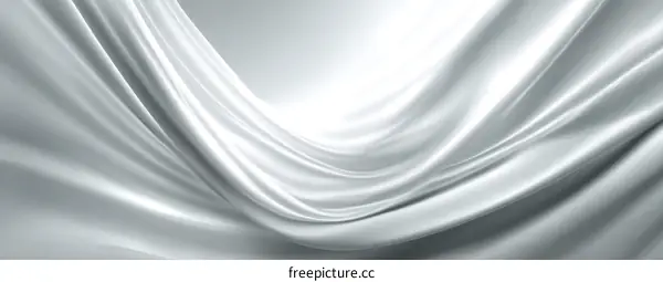 Elegant Silver Fabric Drape Illustration