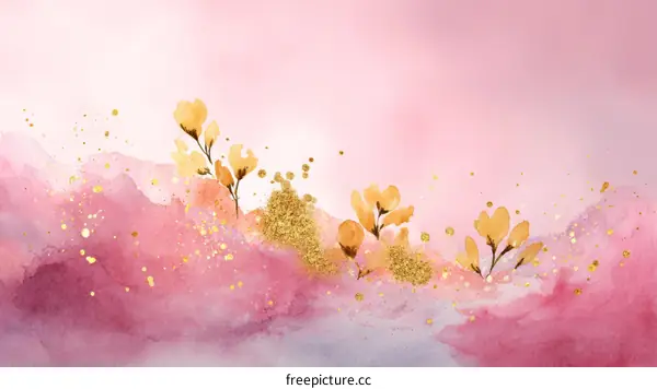 Delicate Floral Watercolor Background