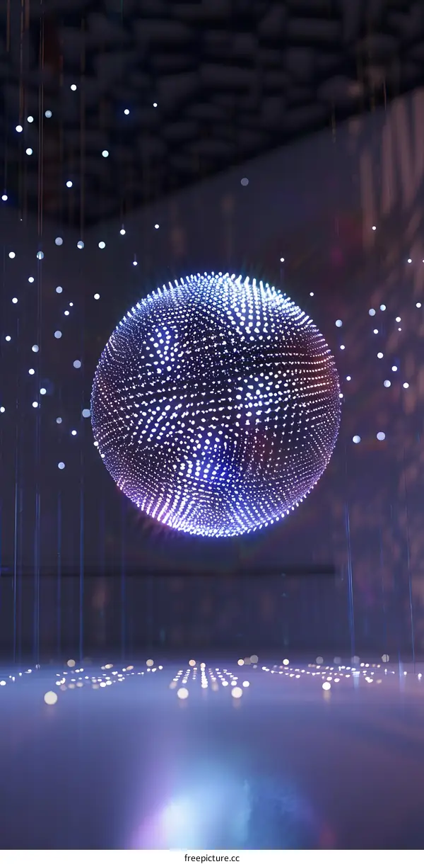 Abstract Sphere of Light and Dots
