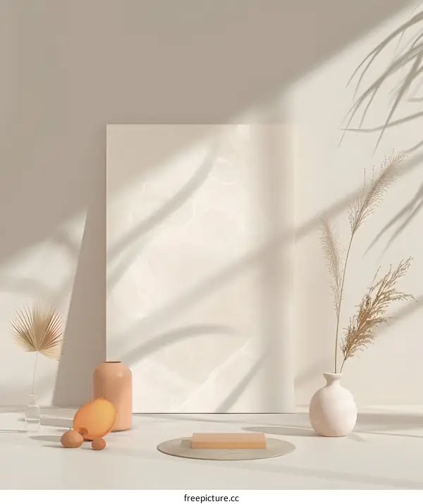 Minimalist Product Display with Abstract Shadows