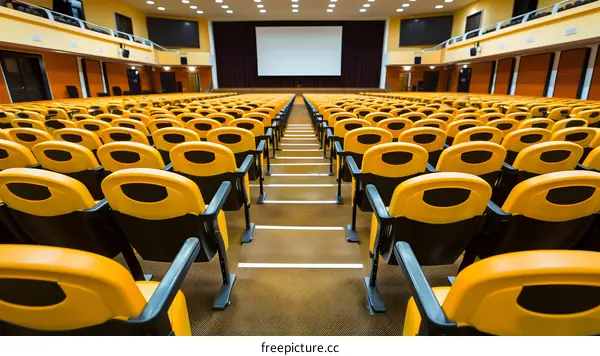 Empty Auditorium Seats in a Row