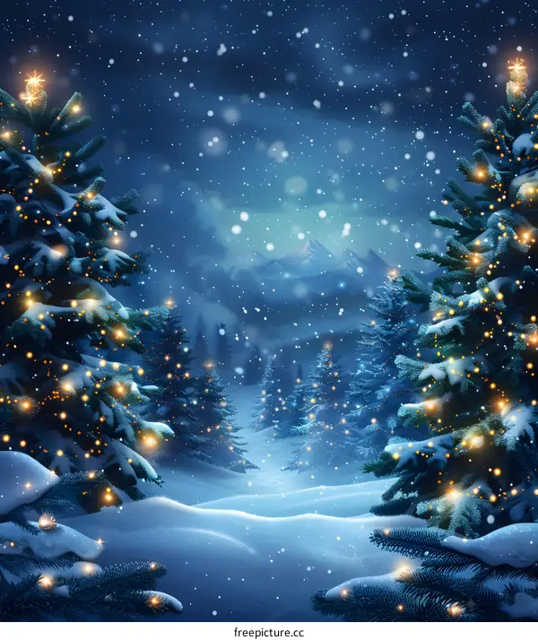 Christmas Snow Scene