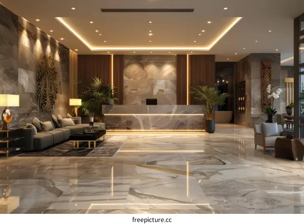 Modern Hotel Lobby Interior