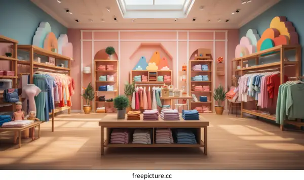 A Colorful and Playful Children's Clothing Store