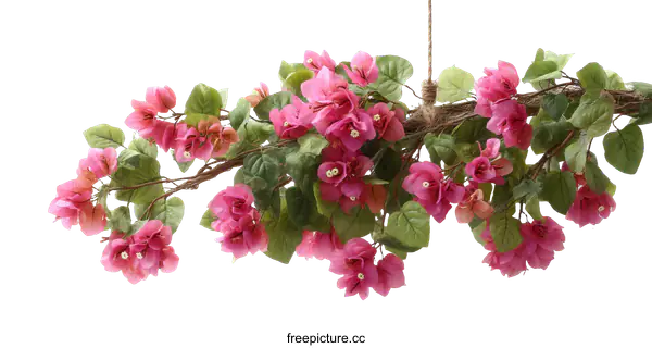 [Transparent Background PNG]Pink Bougainvillea Floral Arrangement