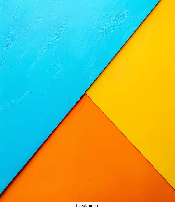 Abstract Geometric Shapes in Blue, Yellow, and Orange Colors
