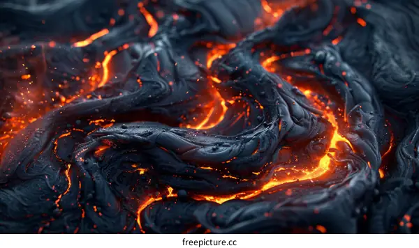 Volcanic Eruption: Lava Flow