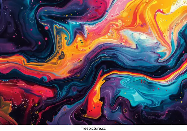 Liquid Painting with Vibrant Hues