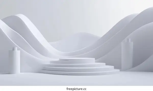 Abstract Minimalist White Product Showcase