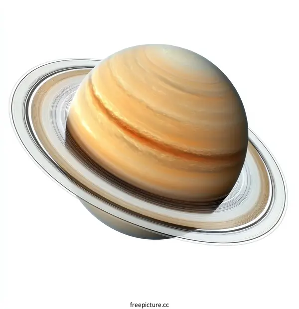 Saturn Planet Illustration with Rings