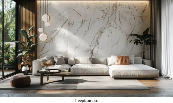 Modern minimalist living room interior design