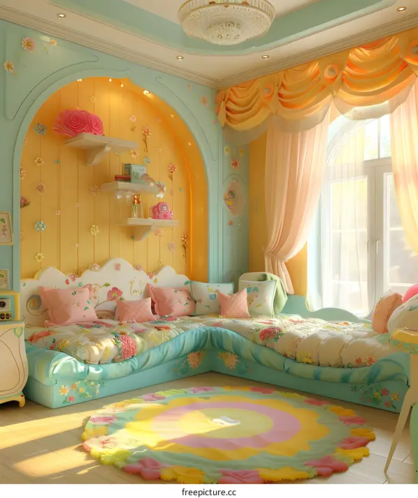 Colorful Childrens Bedroom Interior Design