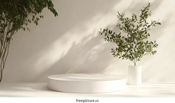 Elegant Minimalist Plant Display Podium