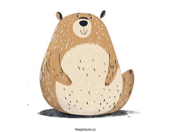 [Transparent Background PNG]Cute Cartoon Brown Bear Illustration