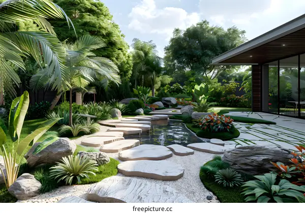 Garden landscape design renderings