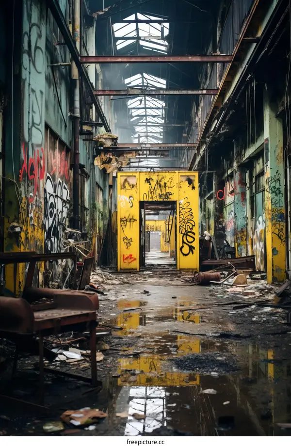 A long abandoned and lost factory building