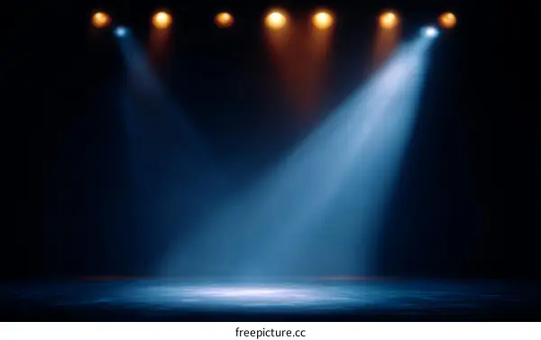 Stage Lighting Design Empty Spotlight