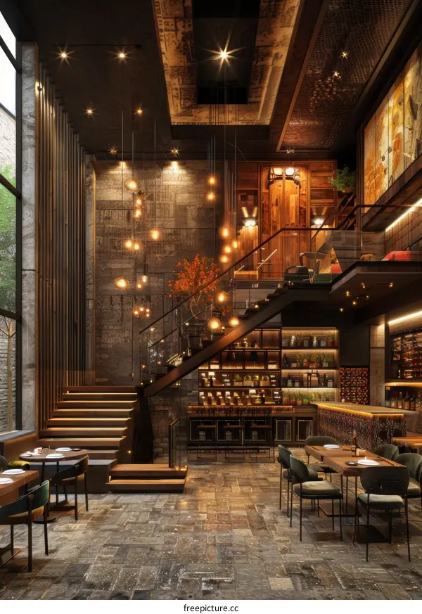Industrial Style Restaurant Interior Design