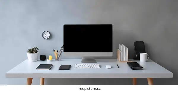 Modern Minimalist Home Office Workspace