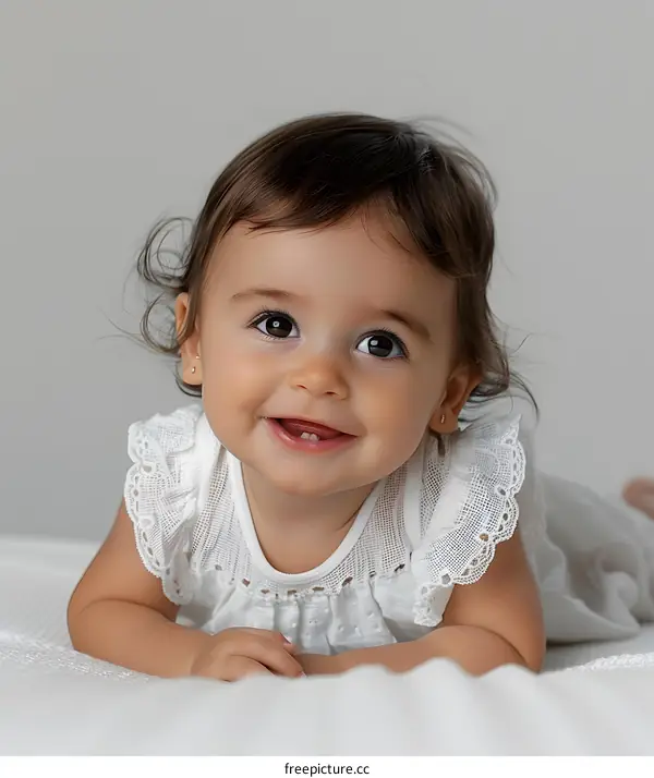 Portrait of a smiling baby girl