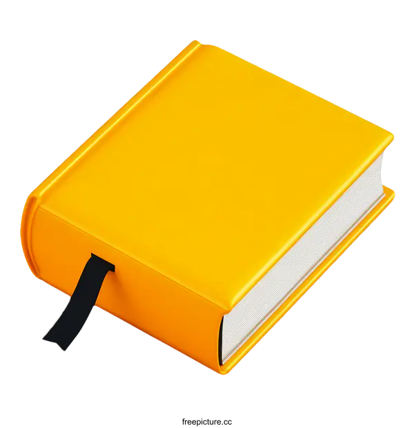 [Transparent Background PNG]Orange Book with Bookmark