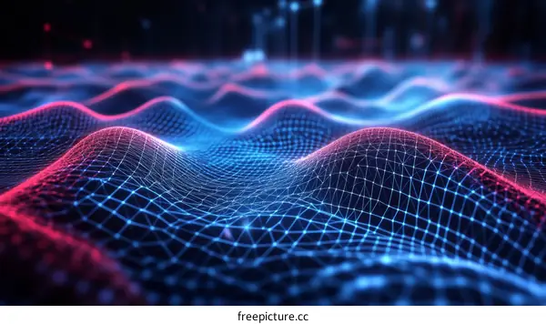 Abstract Network Wave Illustration